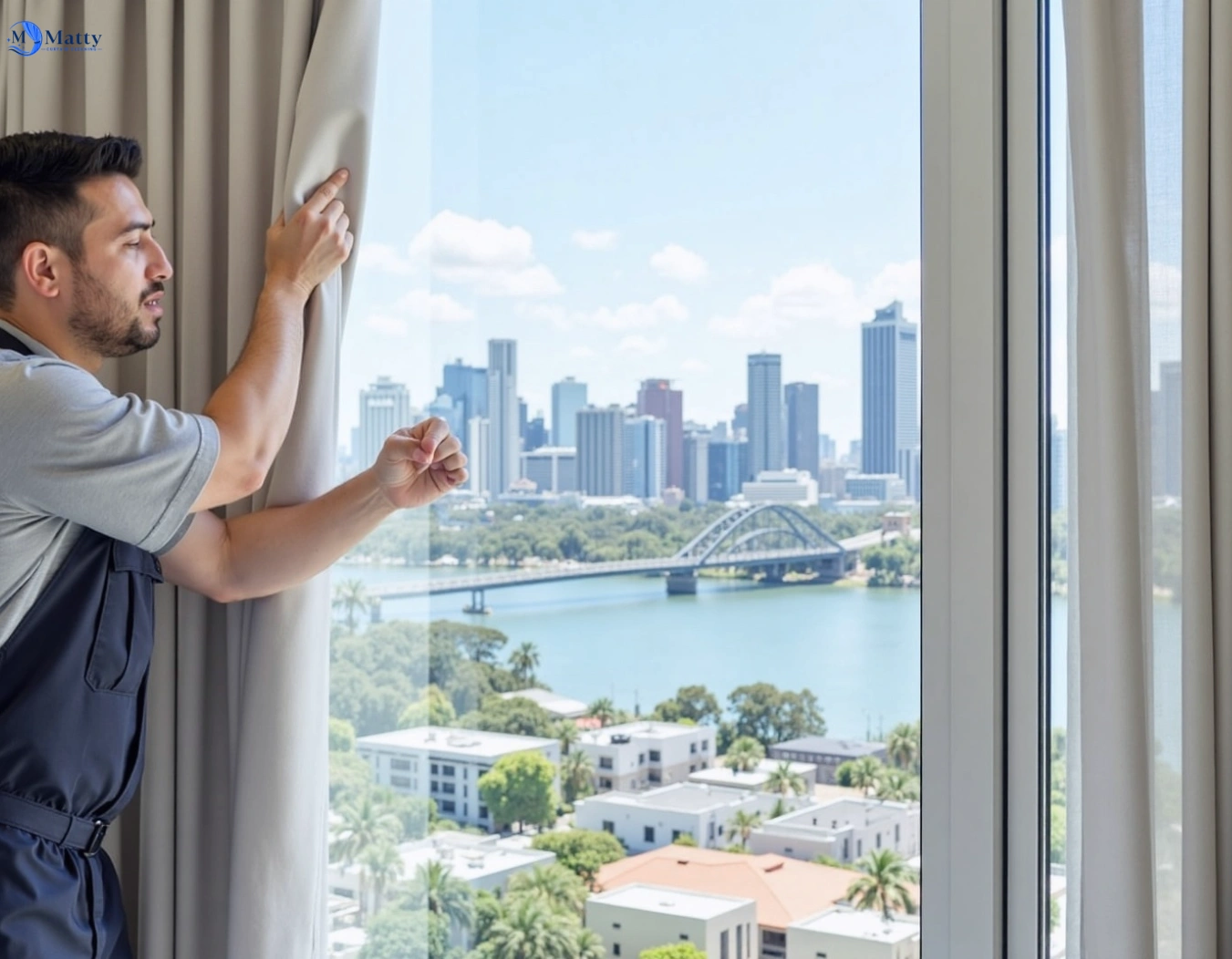 Professional curtain steam cleaning service mount-gravatt-east QLD by Matty Curtain Cleaning